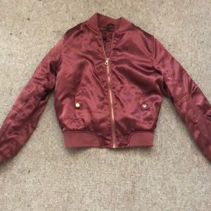 Maroon bomber jacket!!